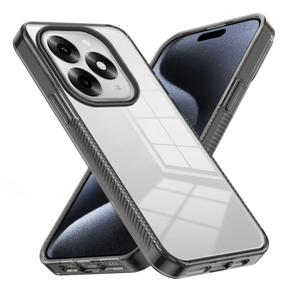 KEYSION Transparent Phone Case for Itel S23+ S23 Soft TPU+PC Anti-slip HD Clear Shockproof Phone Back Cover for Itel A70