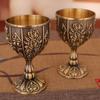 Vintage Shot Drinking Cup, Alloy European Embossed Relief Goblet, Portable Mini Shot Vodka Glass, Creative Home Decoration, 1pcs