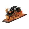 24TE Nostalgic Railway Train And Classical Car Model Wind Up Music Box with Base For Shelf Desktop Decoration Ornament Gift