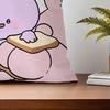 Cartoon A-Asamimichan Cute Bunny cushion For Bedroom Car Coffee Shop Room and Living Room Sofa Decorative Pillow Cover Case