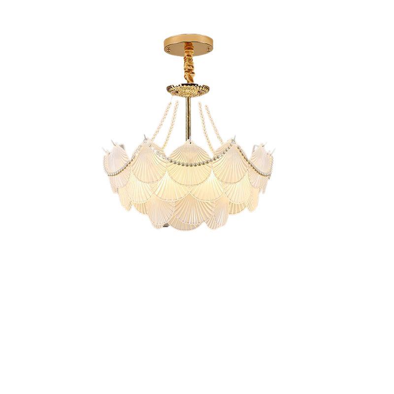 Modern French Crystal Pearl Chandelier for Living Room and Dining Room