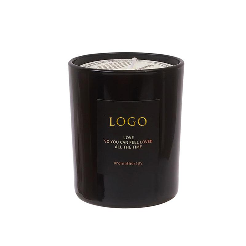 Luxury Custom Empty Matte Black Candle Holder Glass Candles Jars With Wooden Lids in Bulk (Black,4oz) чёрный