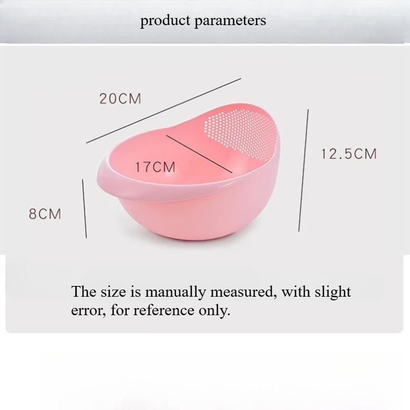 Plastic Colander Rice Bowl Drain Basket Fruit Bowl Washing Drain Basket with Handle Washing Basket Home Kitchen Organizer