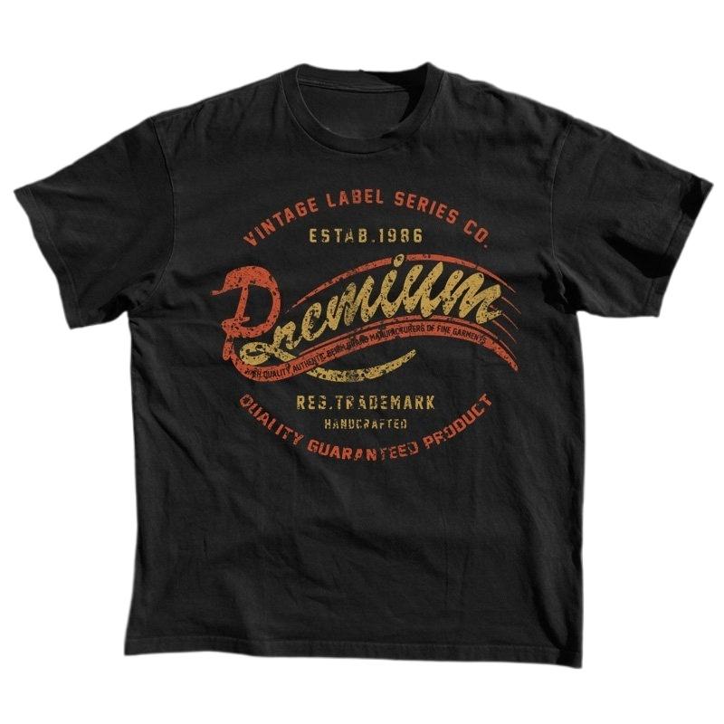 2026 New Model Motorcycle TShirt with American Retro Lettering Print Short Sleeve Cotton Mens TShirt S
