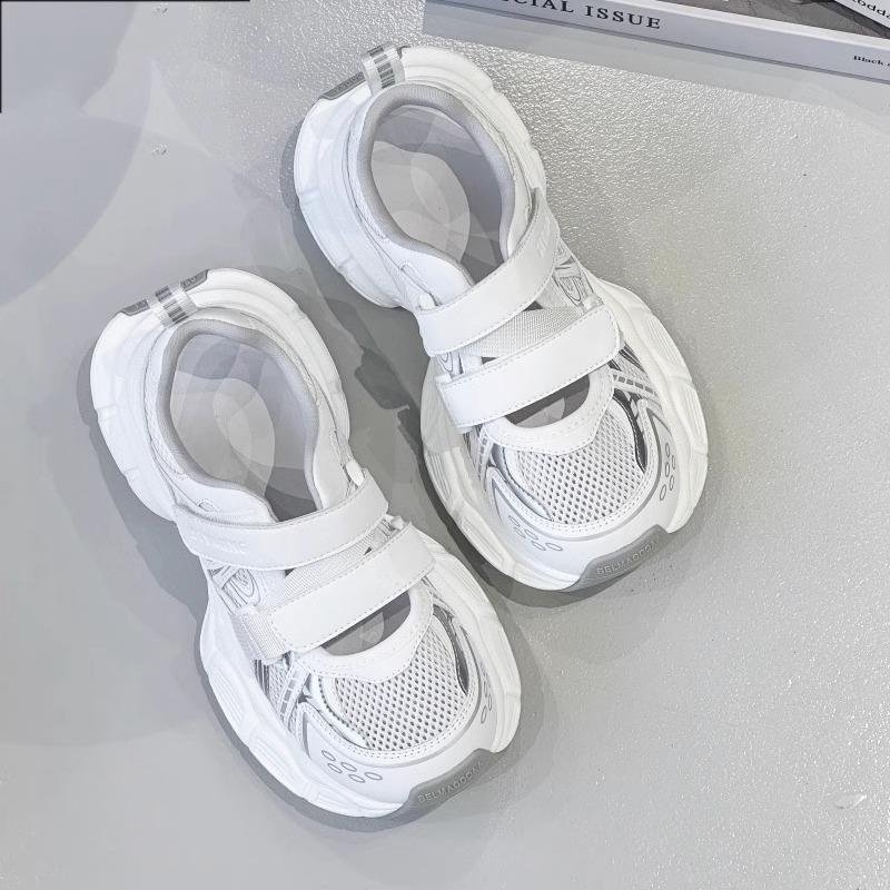 Summer Hollow Mesh Dad Shoes Women's Thick-soled Ultra-light Velcro Breathable Sportswear and Casual Sandals Are Trendy