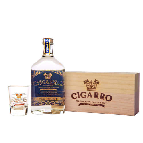 

CIGARRO Mouthwash (Shot Glass & Wooden Box Included) 200ml Men s Oral Care Mouthwash for Bad Breath