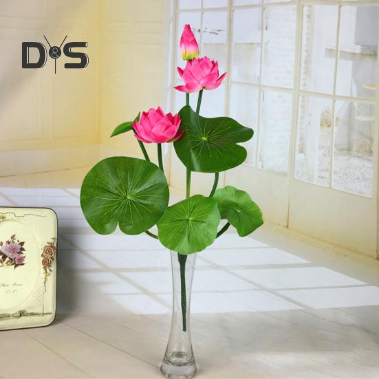 Künstliches Lotusblütenblatt, realistische Kunstseide, Blumendekoration für Hochzeiten, Partys, Zuhause, Büro, Tischdekoration, Kunstblumen, Pflanzen, Zweig