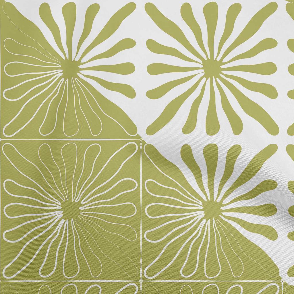 oneOone Cotton Flex Light Brown Fabric Geometric Modern Flower Sewing Fabric By The Yard Printed Diy Clothing Sewing Supplies 40 Inch