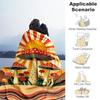 1pc Mushroom Sunburst Outdoor Flannel Blanket Soft Warm All-Season Throw for Sofa Bed Car Camping Office, Cozy Gift Idea1168S