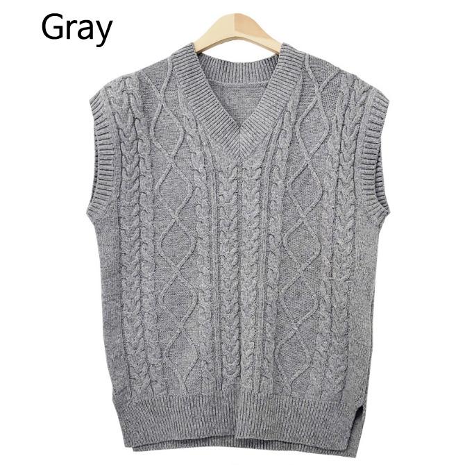 Vestă pentru femei decolteu în V linie model răsucire peste vesta potrivită aspect casual pentru întâlnire în Coreea de modă