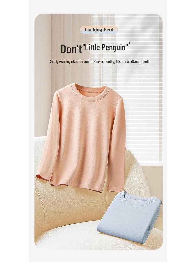 Tencel Termiskt Fleece Underkläder: Mjuk, Varm Underställströja för Pojkar och Flickor, Perfekt för Höst och Vinter.