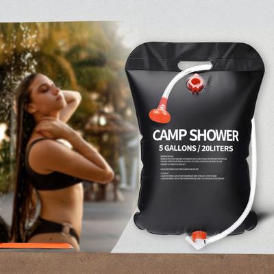 Outdoor Shower Bags 20/40L Foldable Solar Shower Bag Outdoor Bath Water Bag Camping Sun Compact Heated Water Shower Bags Scrubbi