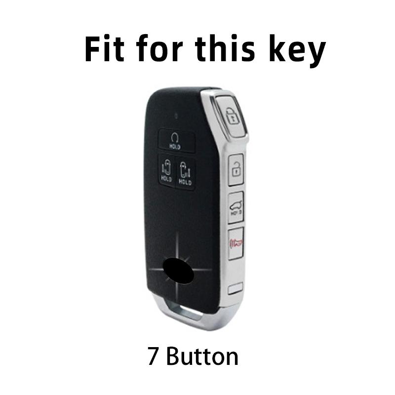 7Buttons Tpu Car Key Case Cover Remote Shell Fob Holder Keychain For Kia Carnival Carnival Ka4 Ex Sx Lx Fiesta
