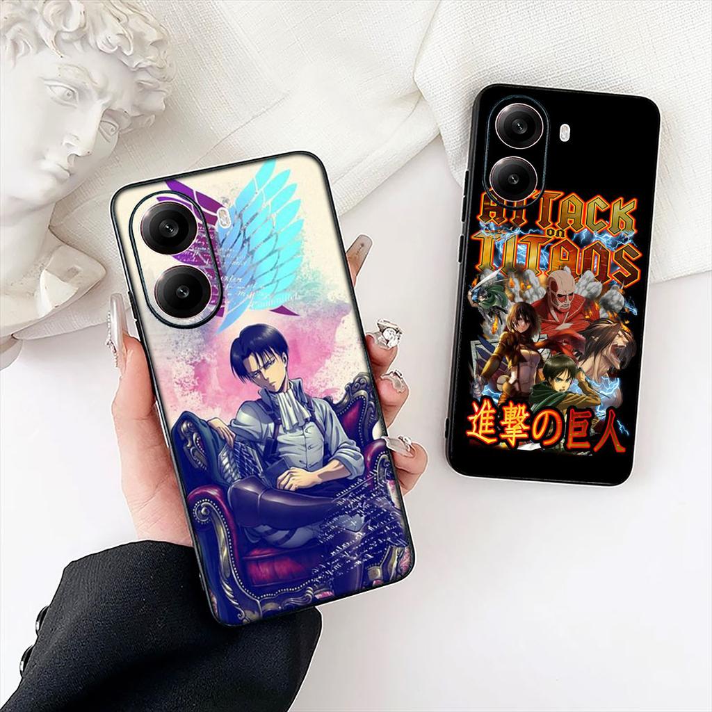 Attack on Titan Eren Jaeger Levi Cover for Samsung Galaxy A06 A05 A14 A50 A51 A52 A12 A13 A23 A70 A07 A25 A26 A72 A56 Phone Case
