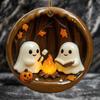 Halloween Ghost Campfire Ornament Acrylic Ghost Bonfire Gathering Hanging Decoration for Halloween Party Home Decor