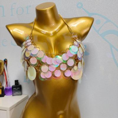 European & American Style Sexy Sequin Bikini Body Chain for Beach Party
