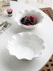 Hollow Out Ceramic Plates French Style Relief New Household 8 Inch Exquisite Dessert Dish High Aesthetic Kitchen Tableware