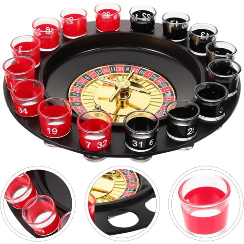 Roulette Game, 16-Hole Russian Roulette Cup, KTV Roulette Game, Drinking Tabletop Roulette Game, Party Dining Game Toy (Style)