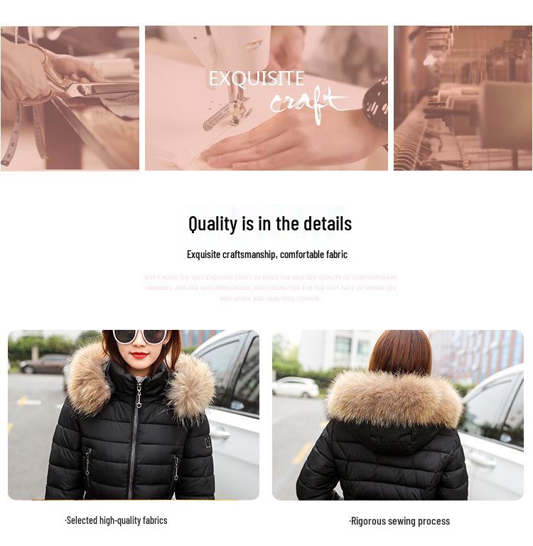 Women's Thickened Winter Fashion Cotton Two-Piece Set: Slimming Waist-Cinched Design