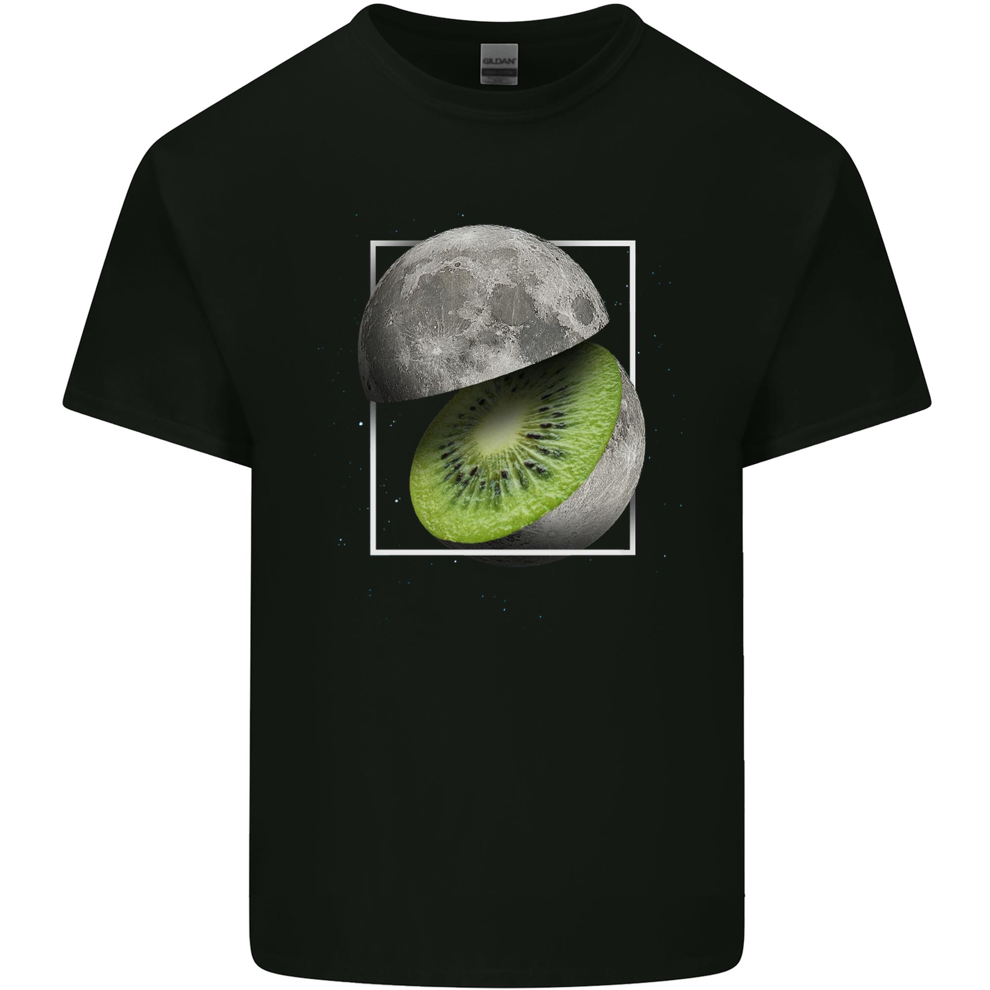 Kiwi Moon Space Planets Universe Unisexs Light Cotton TShirt S