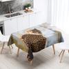 Tiger Lion Jungle Animal Tablecloth Outdoor Camping  Party Restaurant Table Decoration Waterproof Kitchen Home Decor