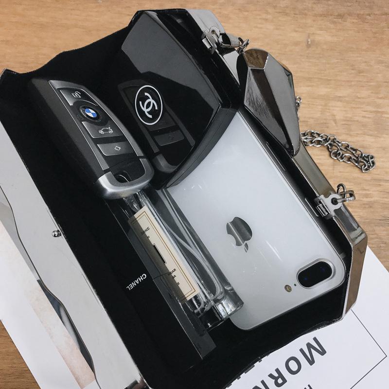 2026 Bestseller Metall-Box-Clutch Handgehaltene Kette Schultertasche für Abend & Bankett