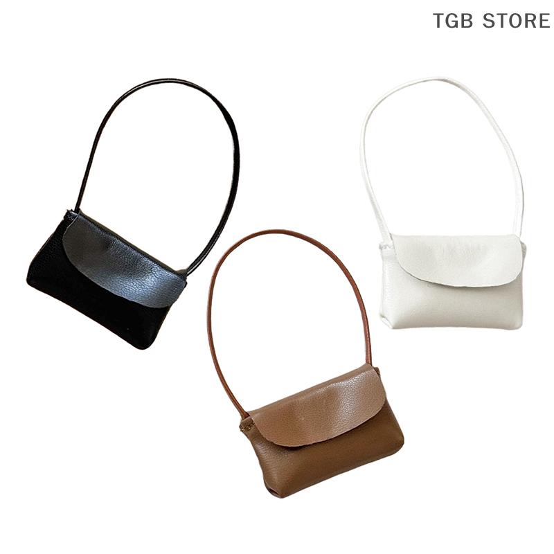 Doll PU Leather Handbag Lady Leather Bag Purse Accessories New 15-17cm Doll Decoration Pretend Play Toy