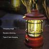 Retro Shape Outdoor Camping Light IPX4 Waterproof Type-C Fast Charging Hook Design Tent Lamp Multifunctional Handheld Outdoor Light