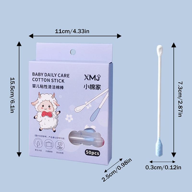 50/100Pcs Reusable Adhesive Ear Cleaning Tool – Sticky Ear Picks and Cotton Swabs for Safe and Effective Earwax Removal