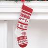 Hanging Knitted Christmas Stocking Xmas Tree Ornaments Gift Bag  Christmas Decor