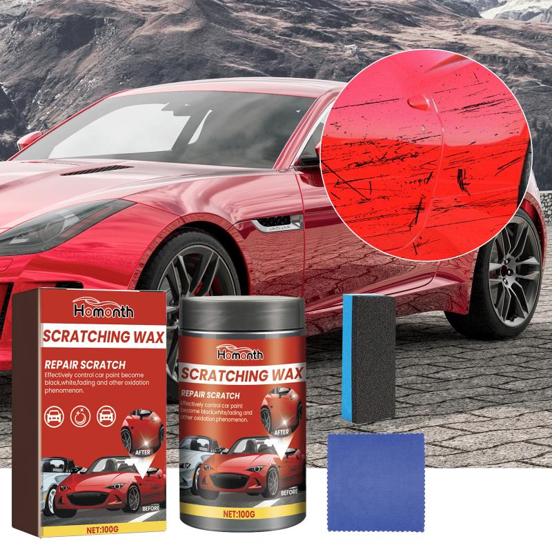 Paint Friendly Car Remover Paste Includes Soft Cloth and Sponge Fast Auto Polish for All Color Surfaces at Home