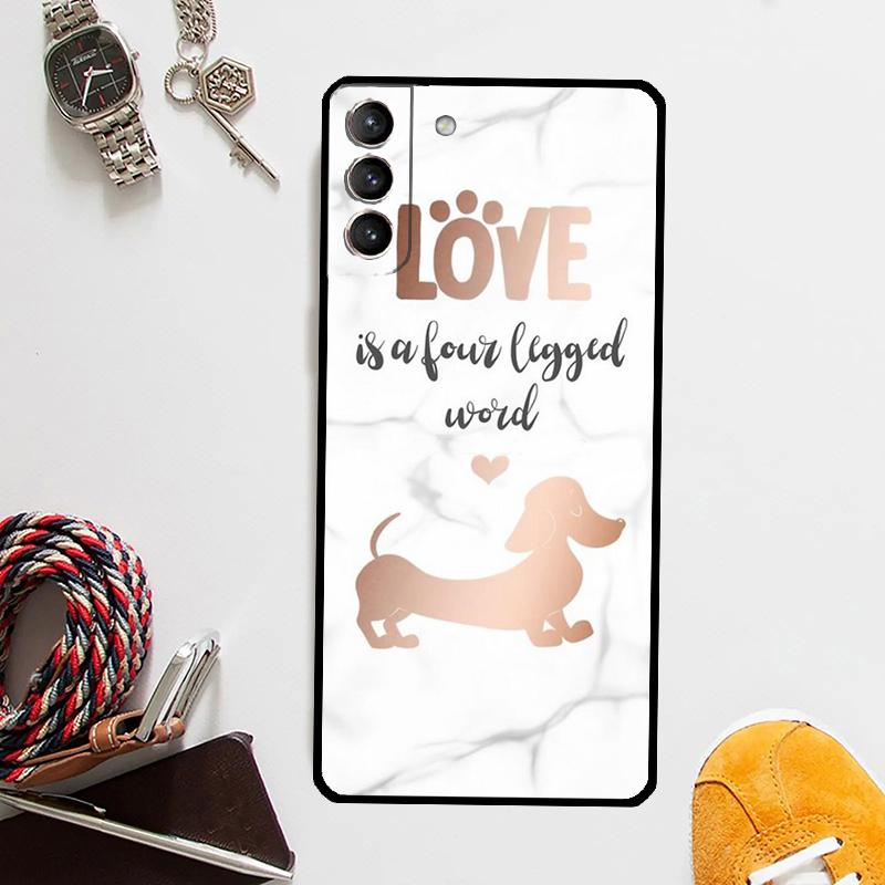 I Love My Dachshund Case For Samsung Galaxy S25 Ultra S20 S21 S22 S23 Plus S24 Ultra S9 S10 S25 FE Cover Coque