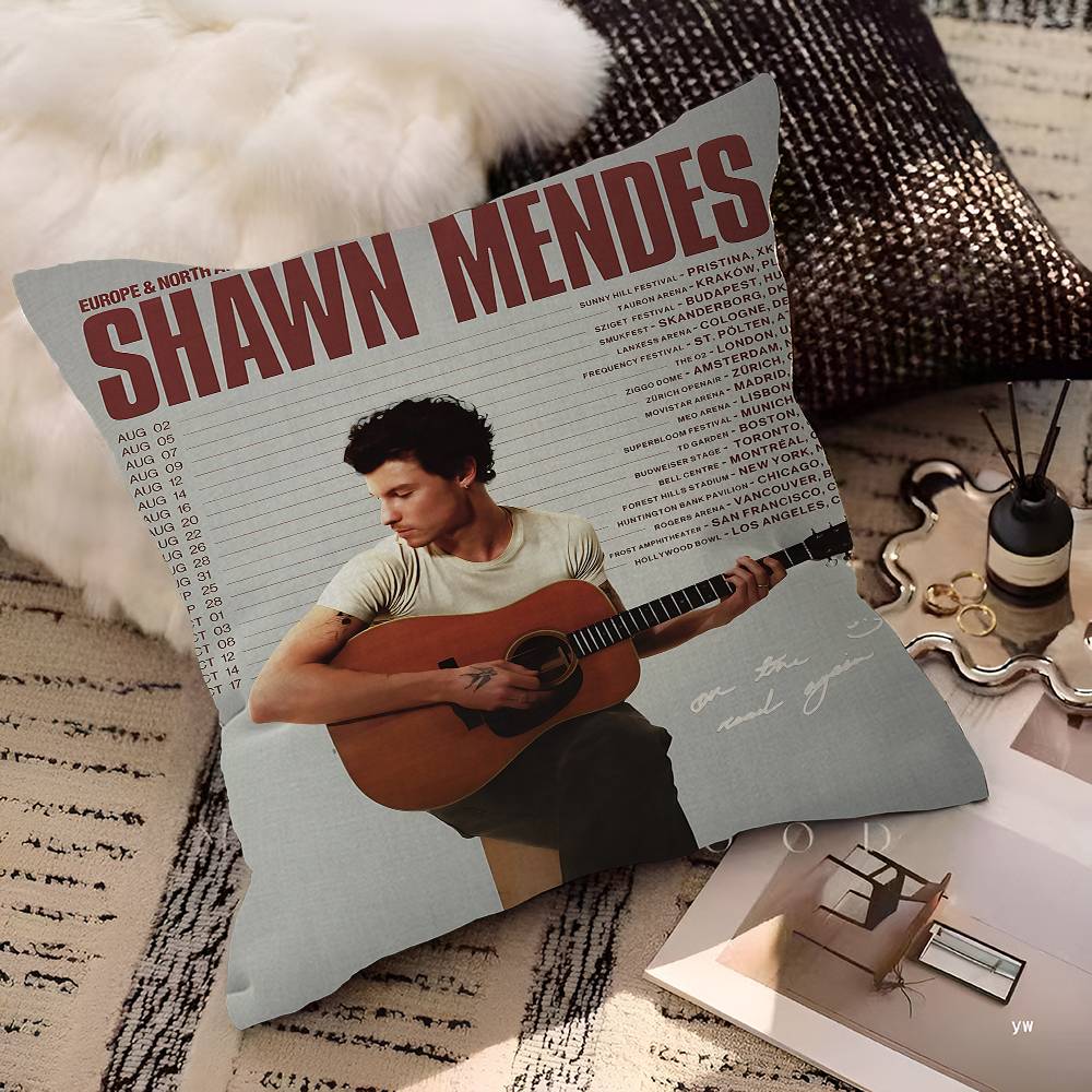 SShawn Mendes SINGER Pillow Gift Home Office Decoration Bedroom Sofa Car Cushion Cover Case X