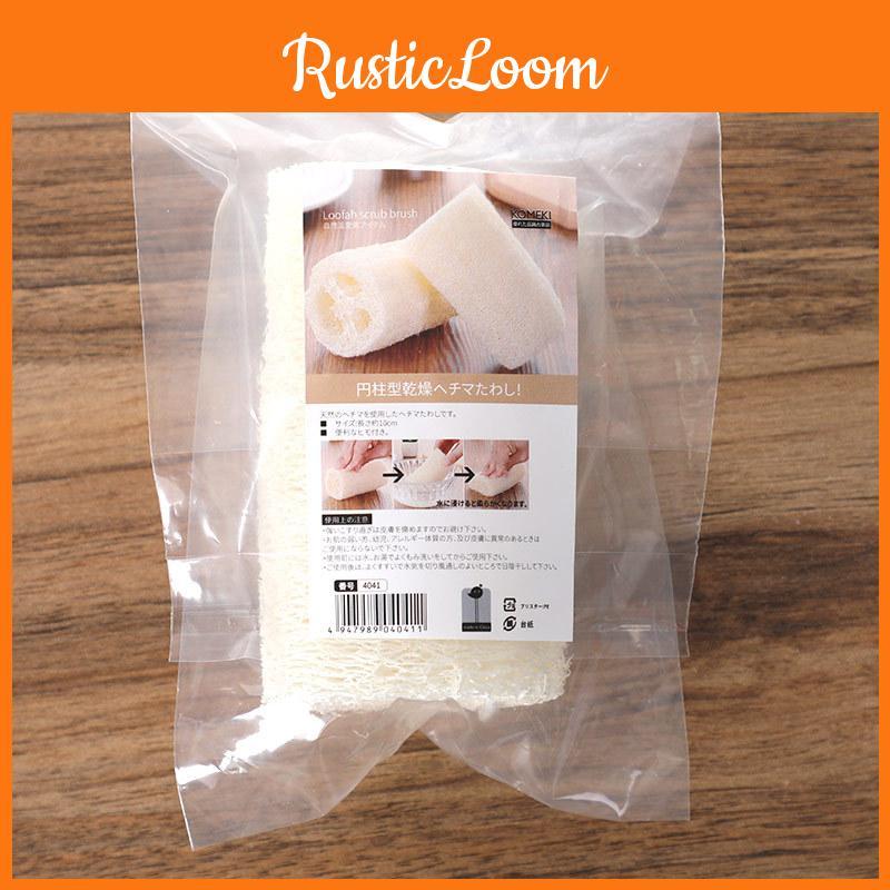 Loofah Dish Natural Brush For Pots Pans And Utensils With Cleaning Gentle