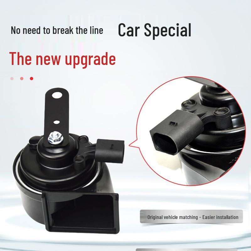 Waterproof Snail Horn for Volkswagen Polo - Easy, Non-Destructive Installation; Upgrade to Dual Horns with Original Car Horn Compatibility.