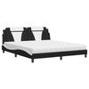 VidaXL Lit avec Matelas, Lit Rembourré avec Coussin de Tête de Lit, Lit Double, Lit Adulte, Meuble de Chambre à Coucher 3208815