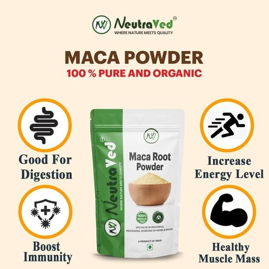 NeutraVed 100% Natural Maca Root Powder -50g In Zipper Standup Pouch