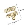 20Pcs Vintage Horn Lock Wood Metal Hasp Clasp Latch Toggle Latch for Jewelry Box Toolbox Cabinet Door Craft