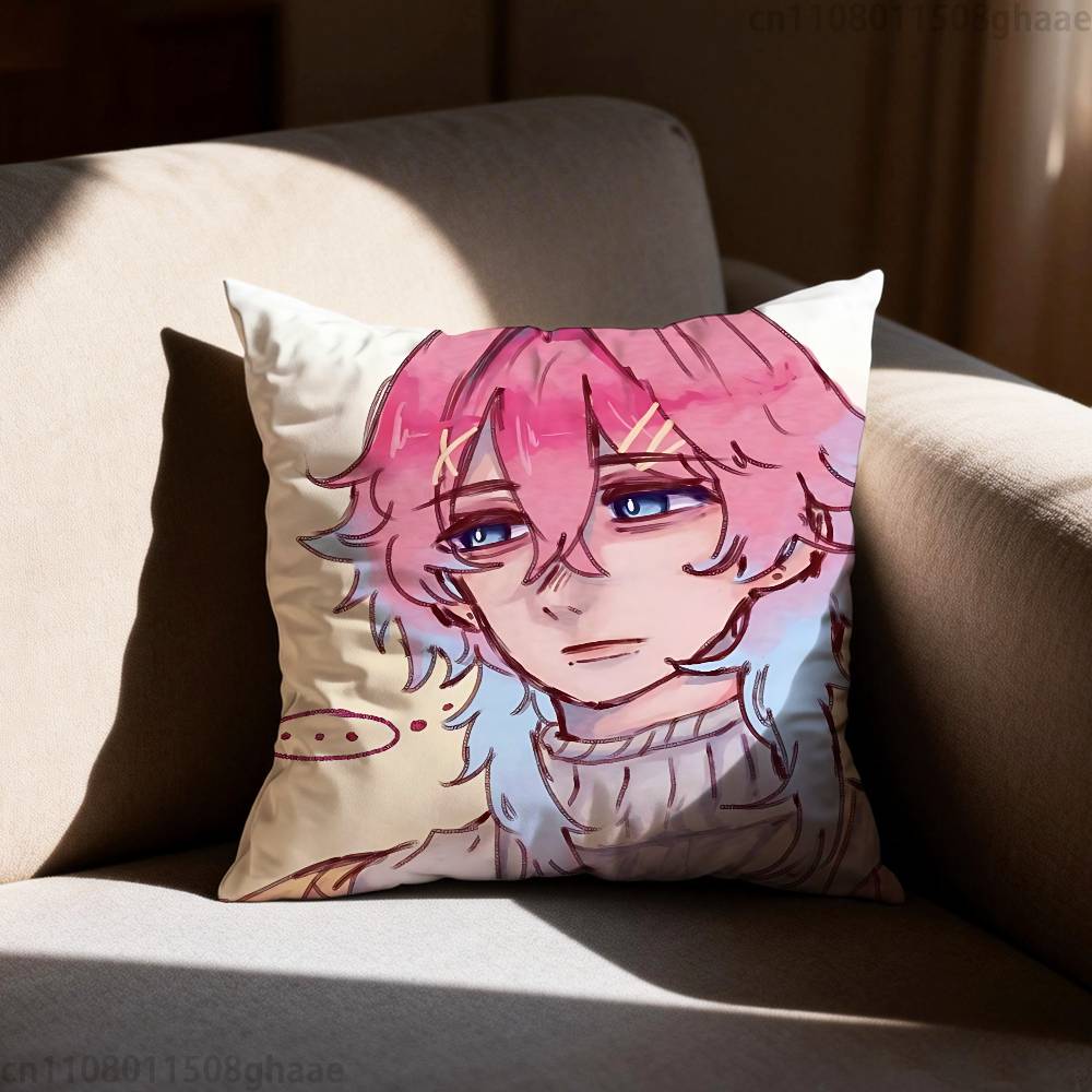 14 Days with You Ren Pillow Case Square DoubleSided Printing Short Plush Sofa Cushion Cover Bedroom Bedside Pillow