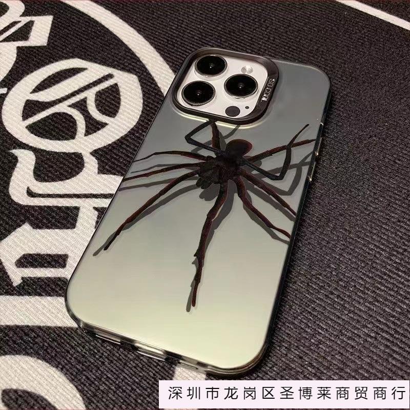 Shadow Spider Metal Button Apple 15promax Mobile Phone Case Iphone16pro12/11 Matte 15 New Models