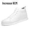 Men's Trendy 10cm Height-Increasing White Casual Shoes - Invisible Lift Sports Board Sneakers