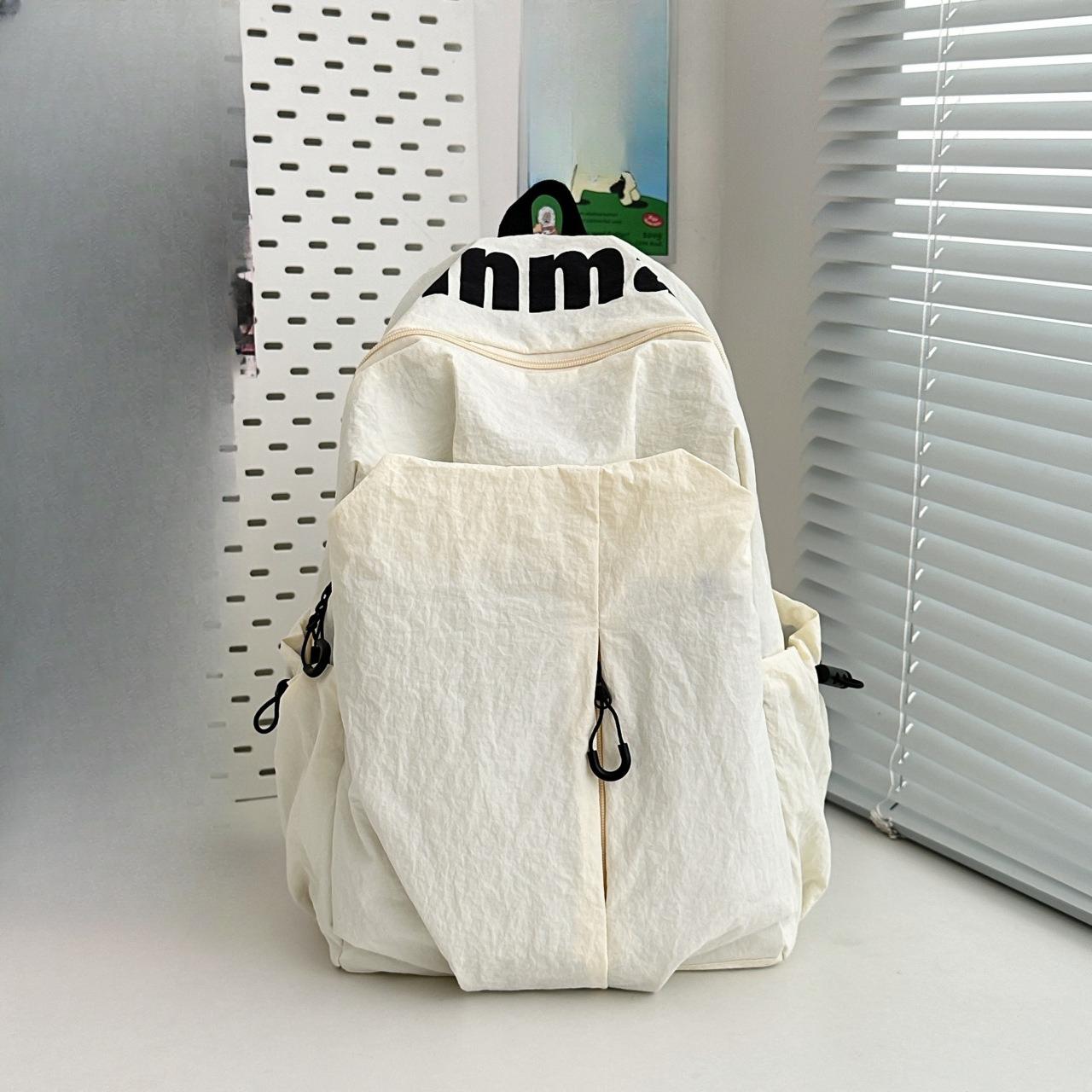 

Schoolbag Ins Water-proof High School Students, Men and Women, Large Capacity Sports Outdoor Backpack Travel Backpack one size fits all белый