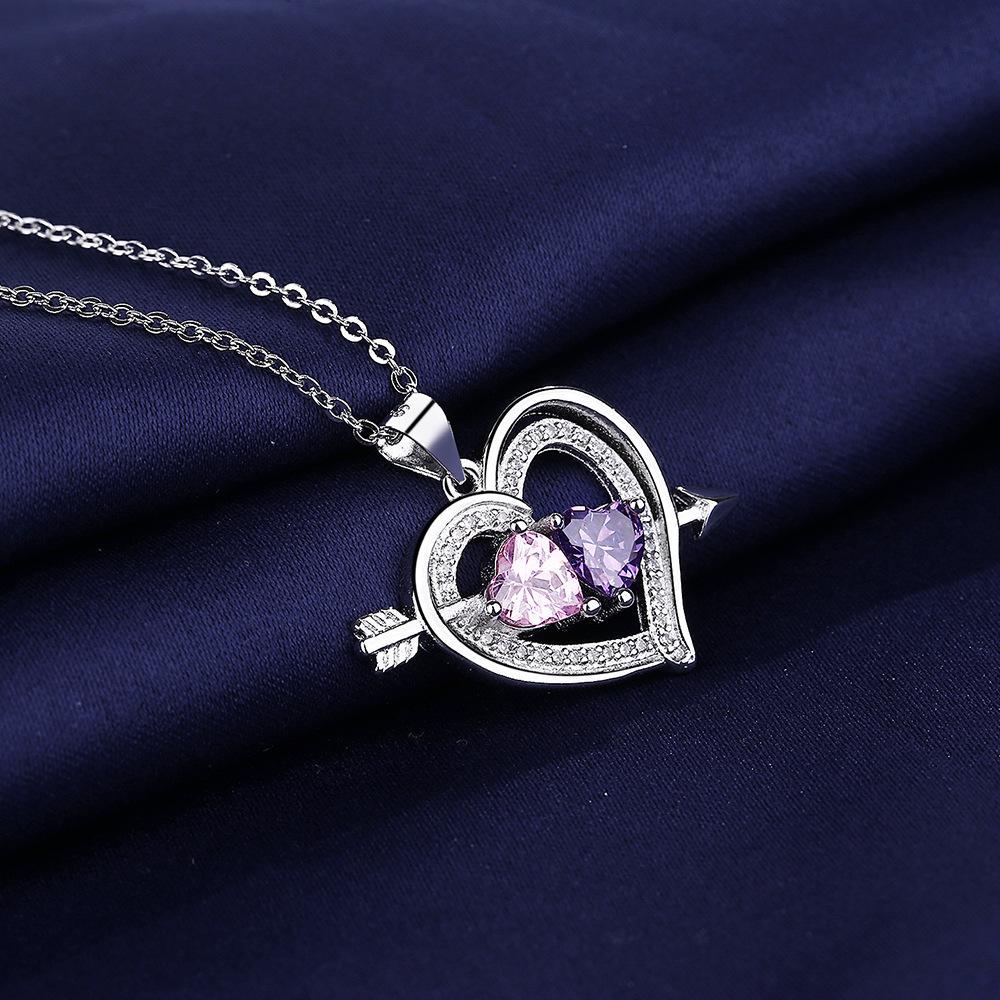 925 Silver Necklace For Women Round Pendent Sparkling Pave CZ Necklace Fashion Anniversary Birthday Jewelry Gifts N755