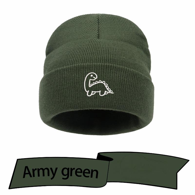 Hooded Children's Autumn and Winter Knitted Hat Dinosaur Warm Woolen Hat