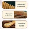 Natural Green Sandalwood Comb for Ladies - Long Hair & Meridian Massage