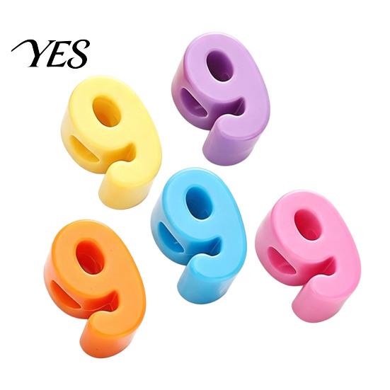 Large Hole Beads 5Pcs DIY Acrylic Bubble Number Beads, 0-9 Chunky Colorful Spacer for Crafting Projects