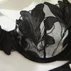 Sexy underwire ultra-thin bra set, big breasts, small transparent lace princess erotic underwear