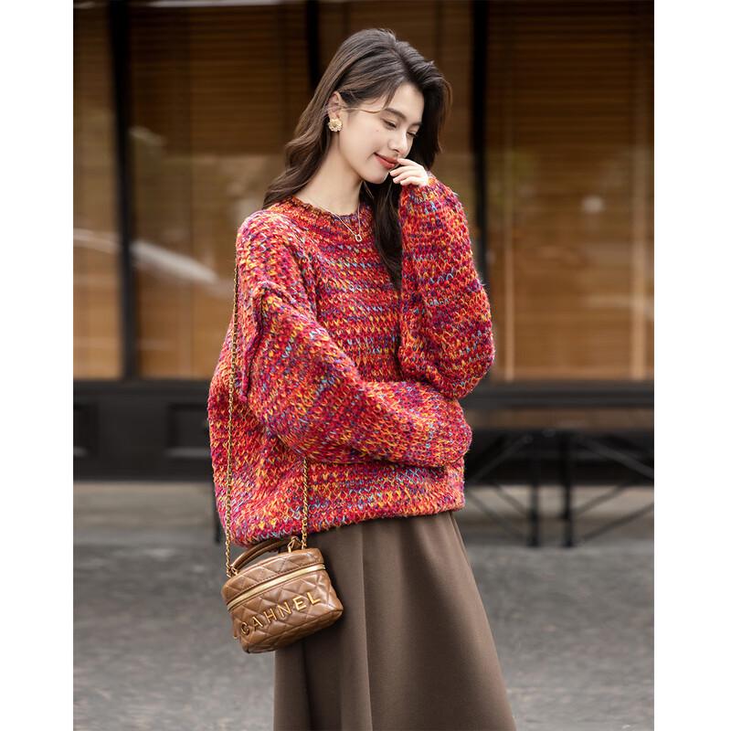 MOKANA Women's Fair Isle Long Sleeve Sweater