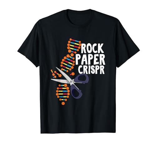 Футболка Rock Paper Crispr ДНК Биолог Генетическая инженерия