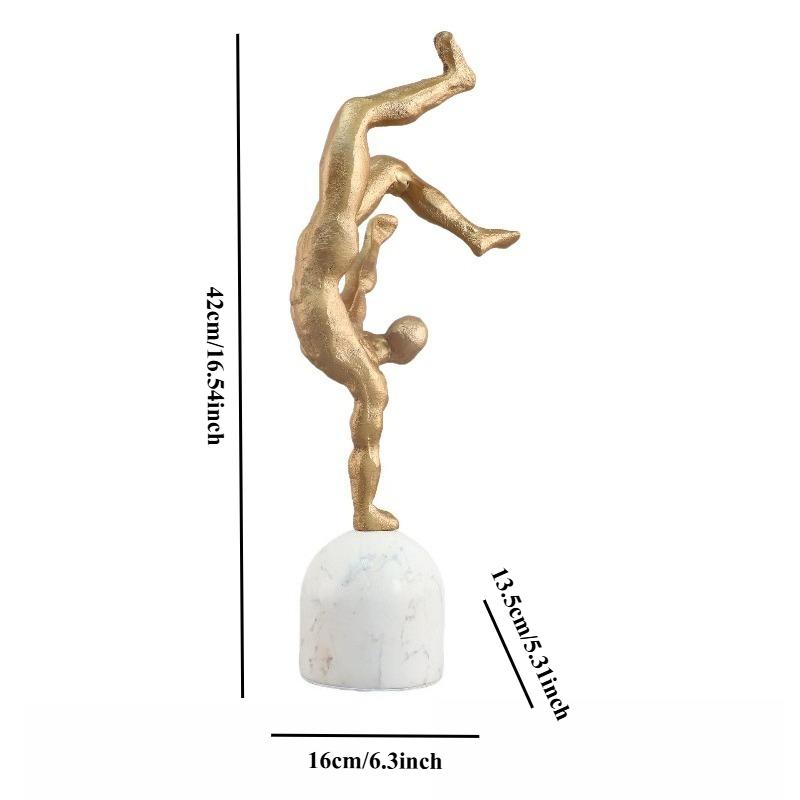 Inverted Figure Sculpture Desktop Decoration, Black Figure Metal Sculpture Decoration, Abstract Crafts, Modern Home Decoration